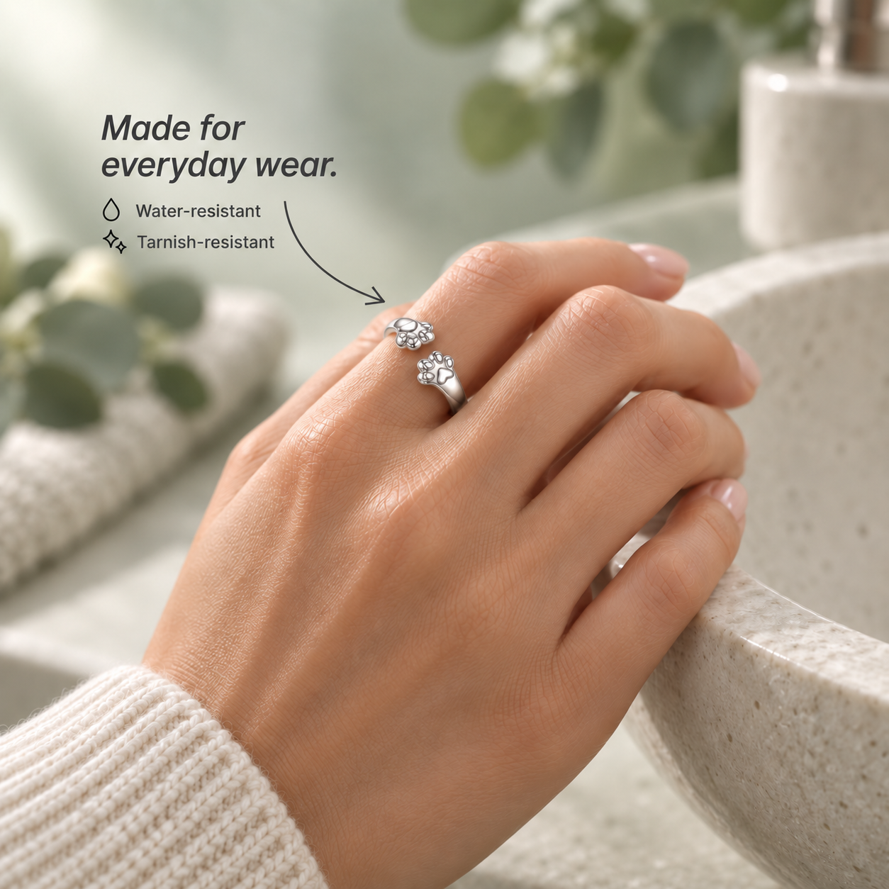 Forever With Me Paw Ring